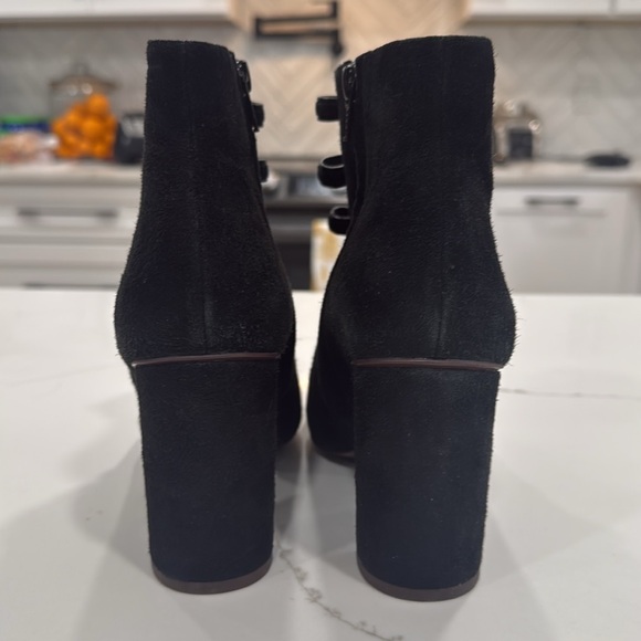 See by Chloé Women's Gisel Bow Almond Toe Suede High-Heel Booties - Picture 10 of 13